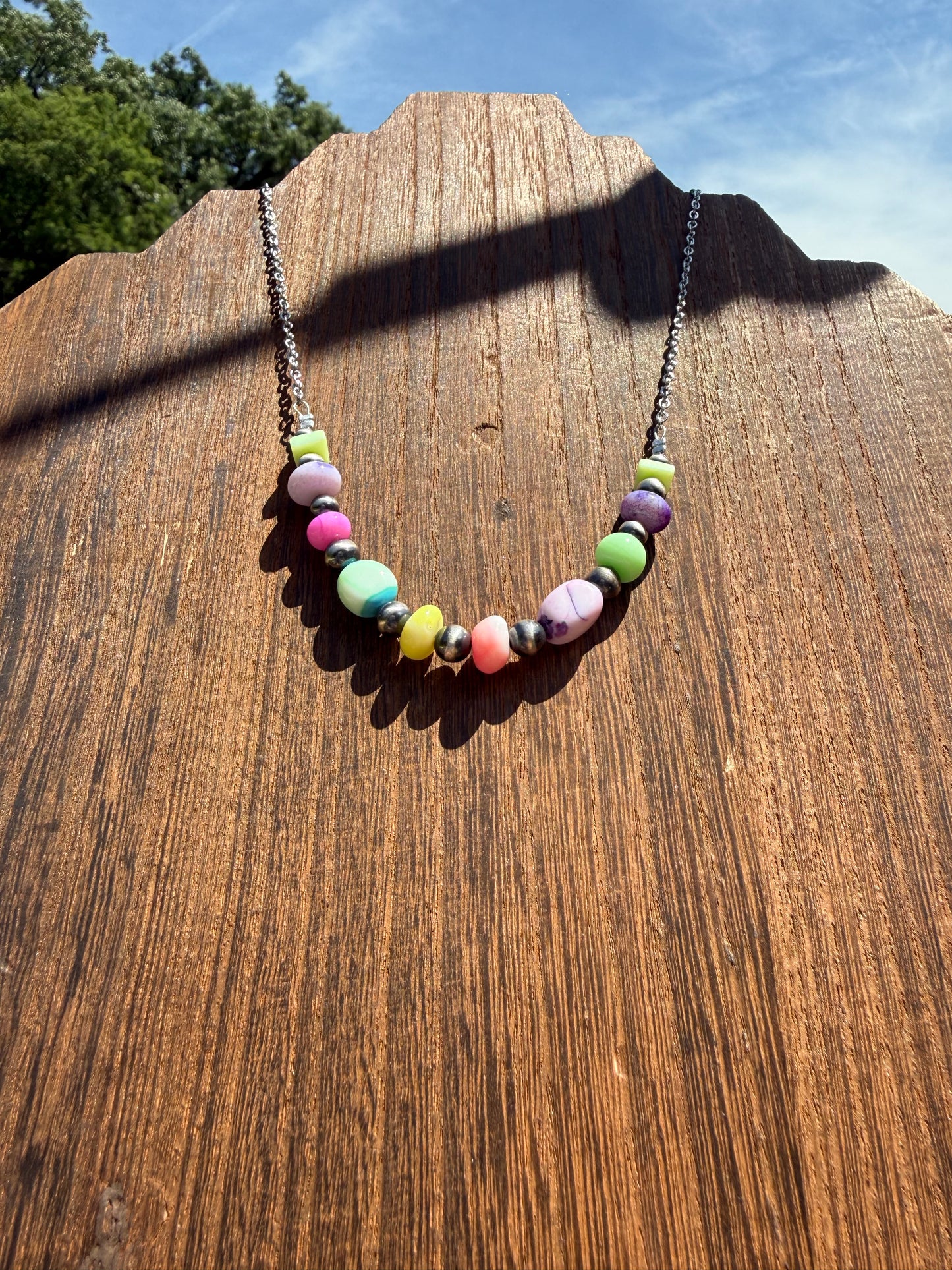 The Chesney - Sterling Silver Pearl & Opal Necklace