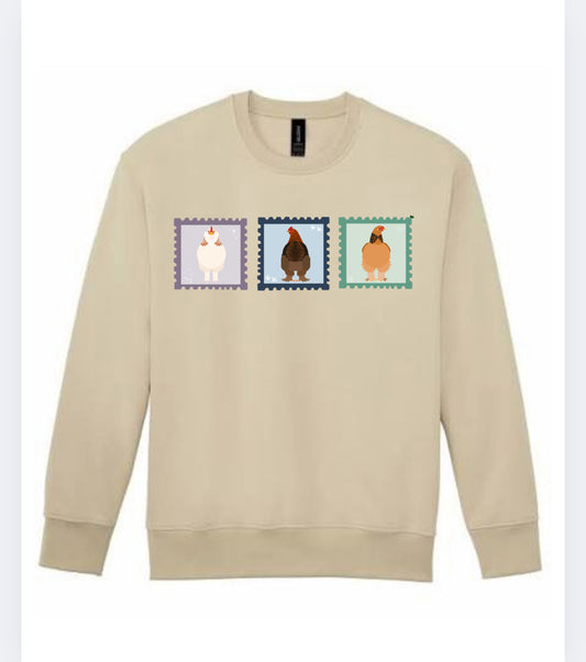 Chicken Stamp Crew/Tshirt