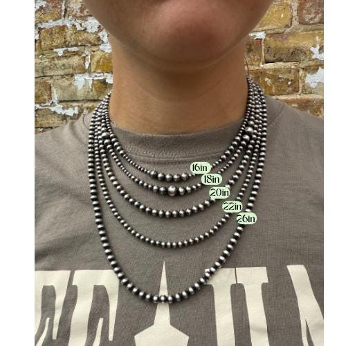 Sterling Silver Pearl Necklace 5mm