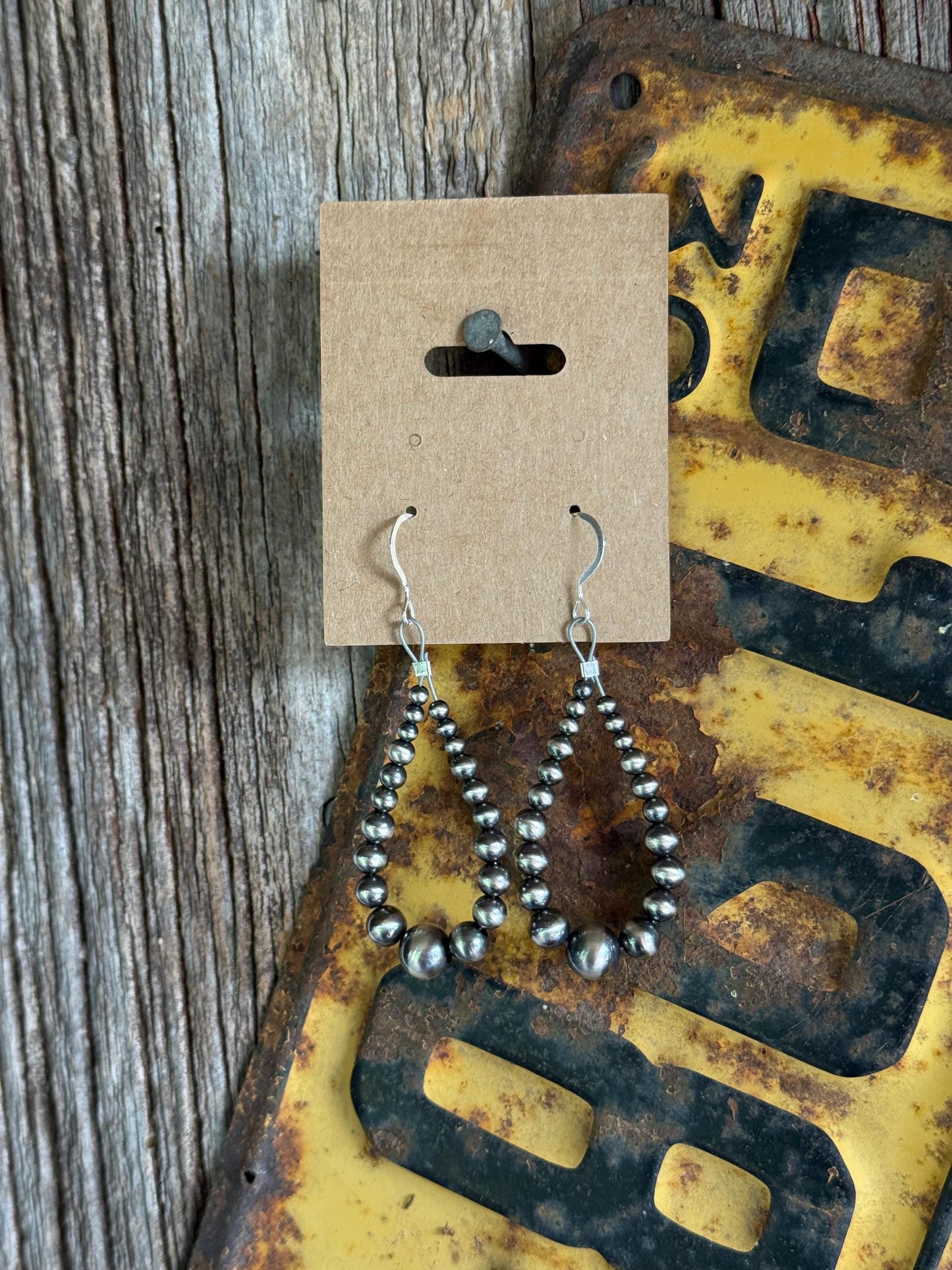 Sterling Silver Pearl Dangle Earrings “The Cam”