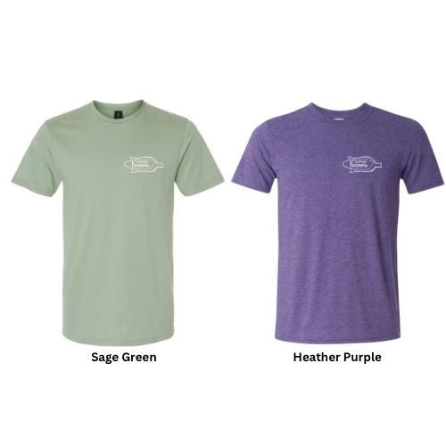 Support Farmers T-Shirt: Soft Style Tee - Sage Green, Heather Purple