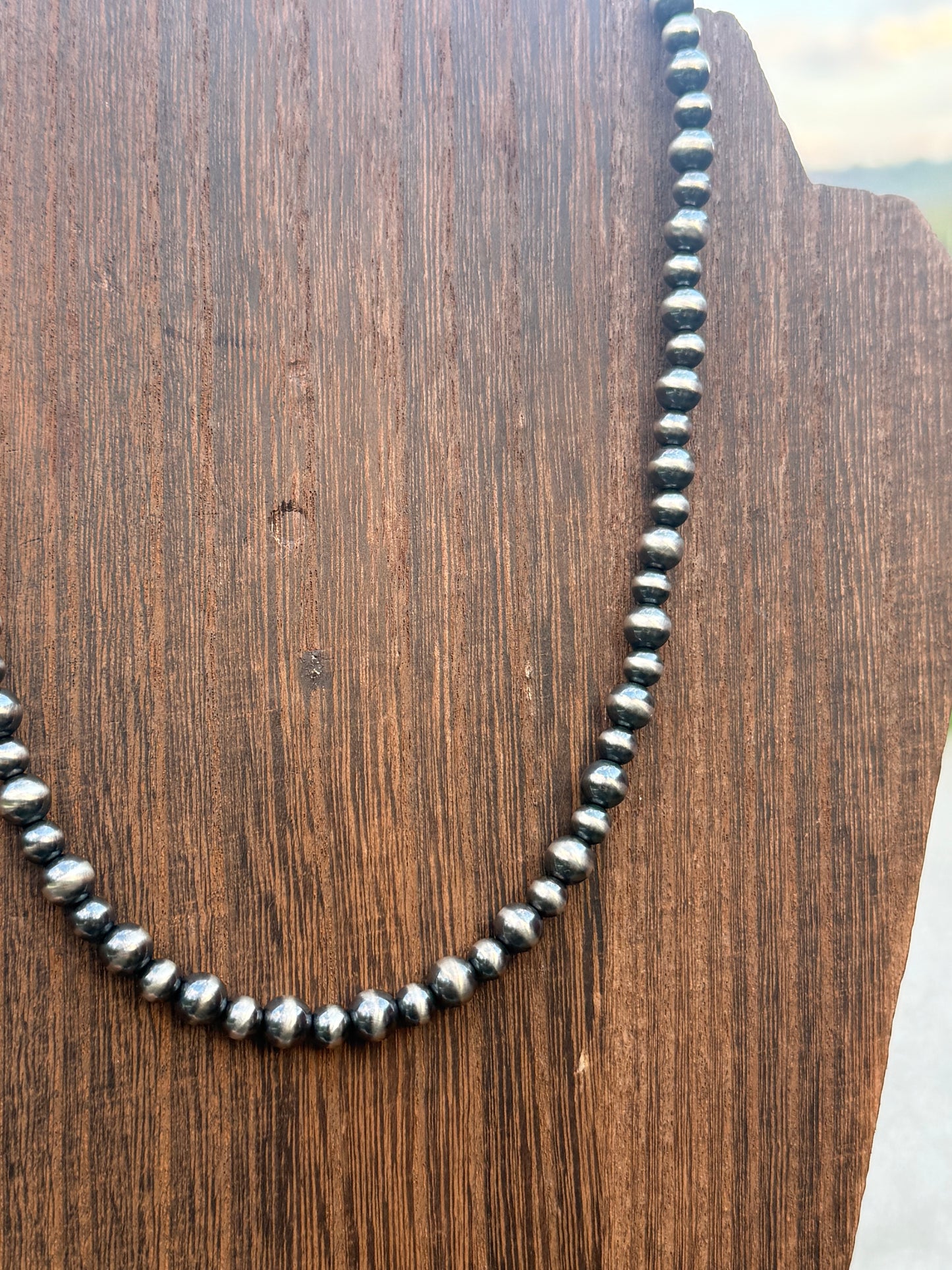 “The Bobbie” Sterling Silver Pearl Necklace