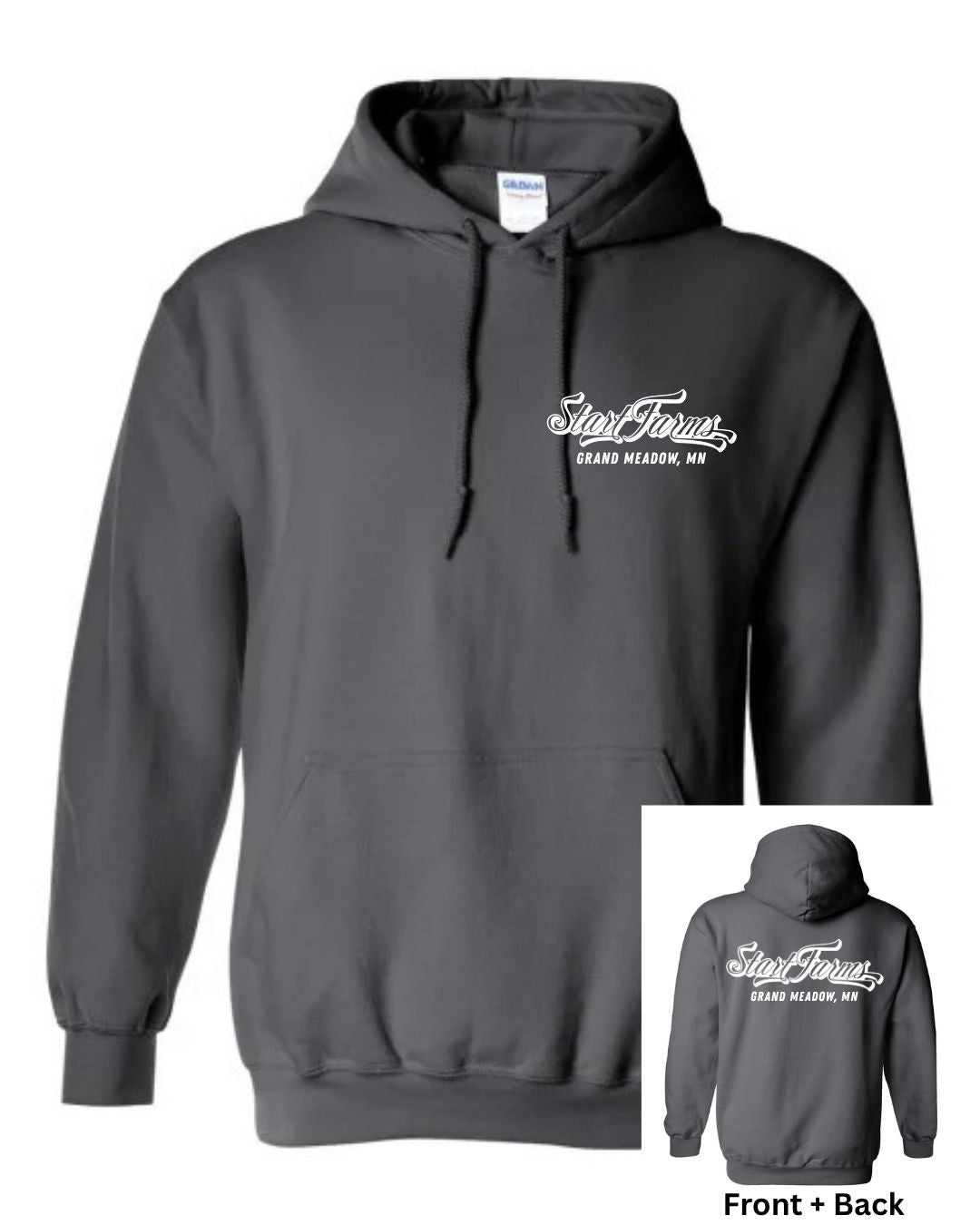 Start Farms Hoodie Front + Back Design