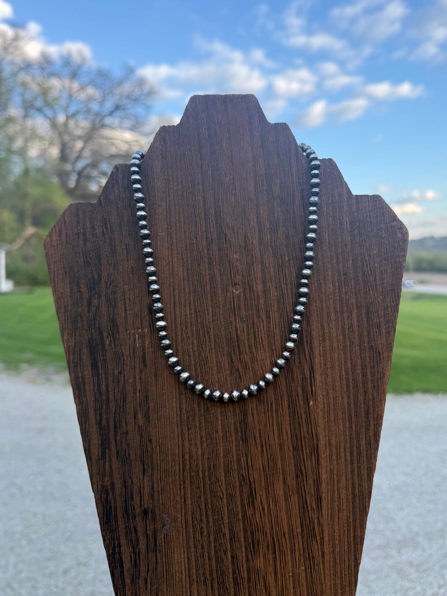 “The Bobbie” Sterling Silver Pearl Necklace
