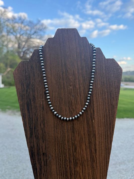 “The Bobbie” Sterling Silver Pearl Necklace