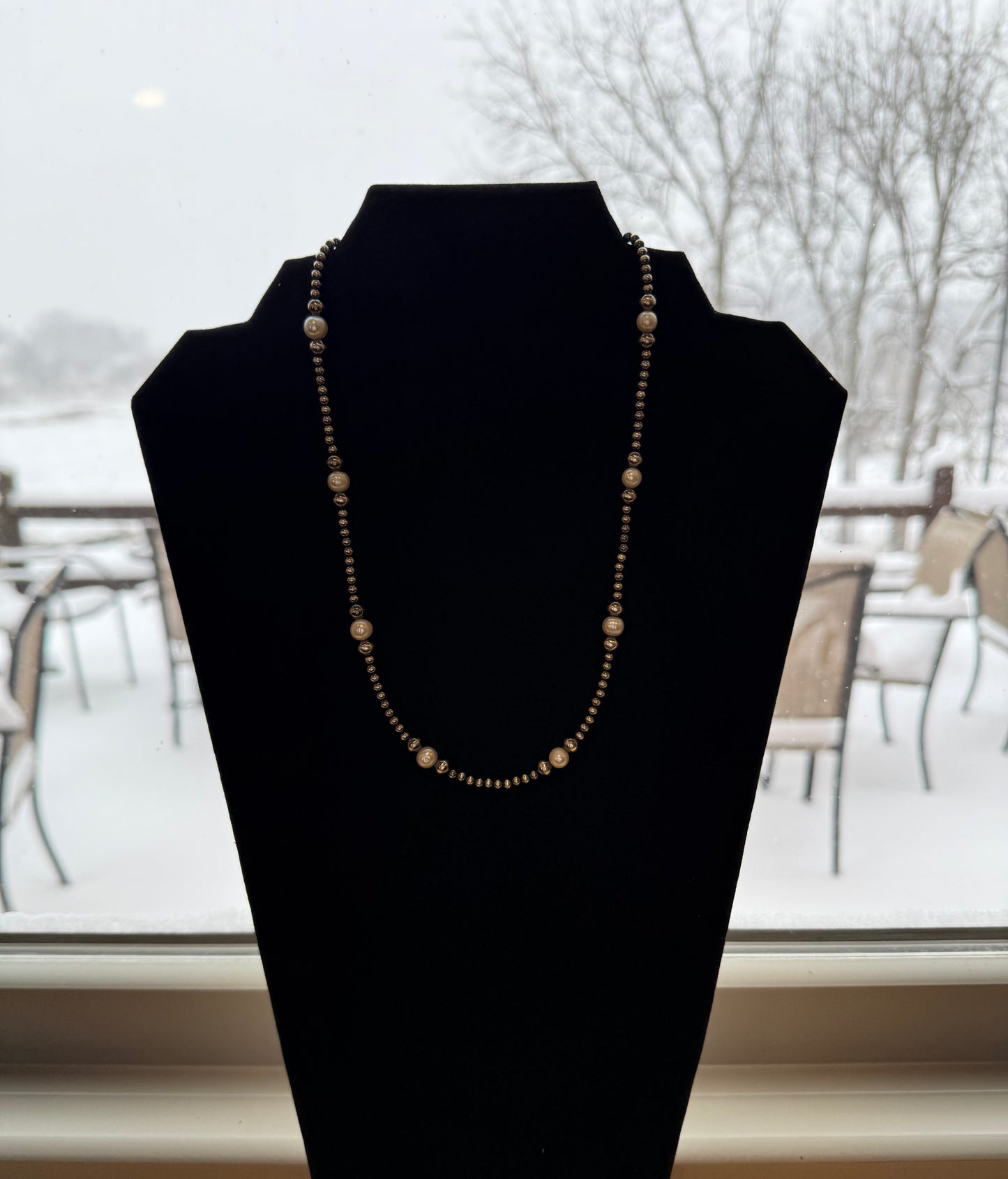 Sterling Silver Pearl Necklace "The Josie"