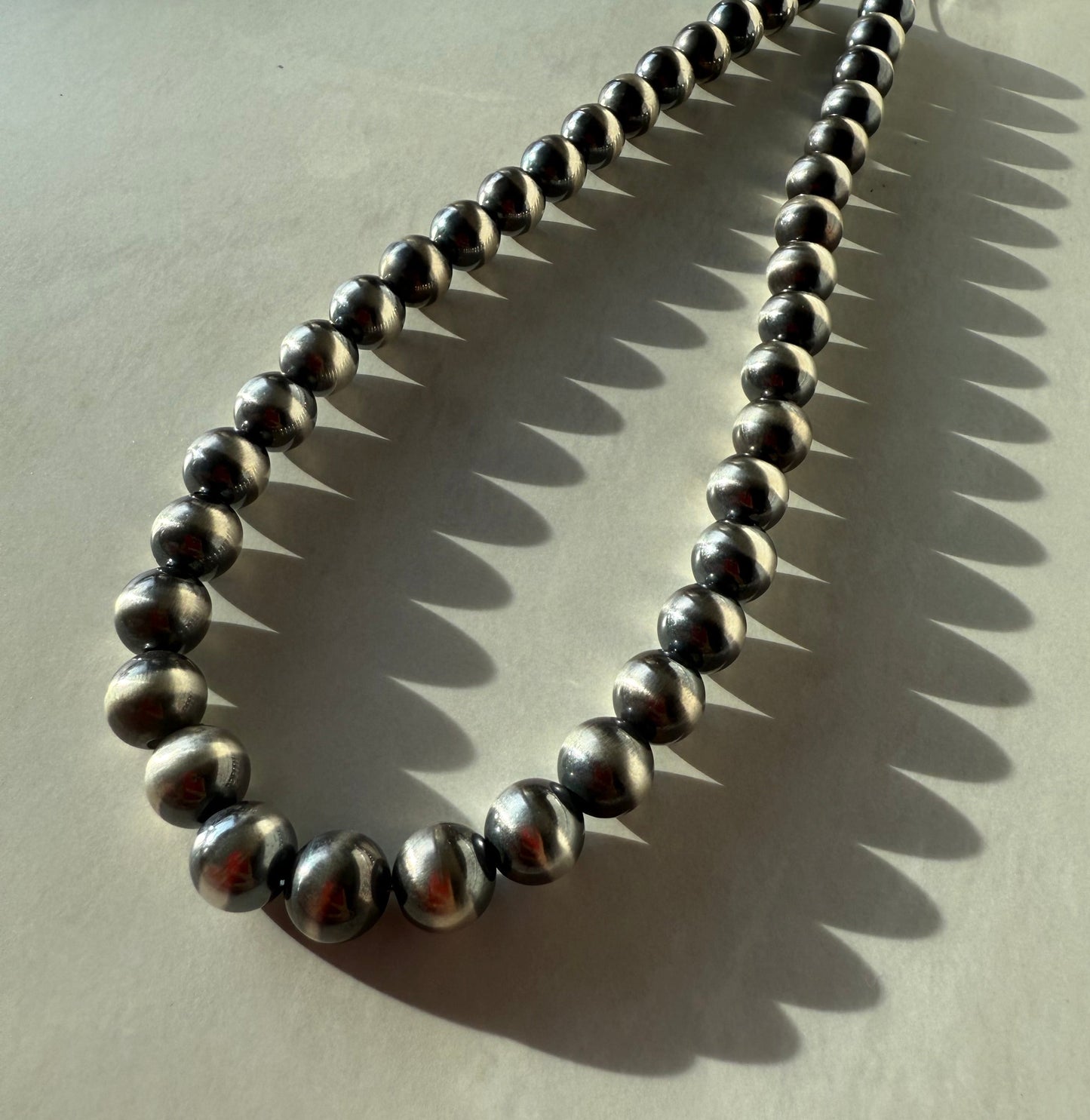 Sterling Silver Pearl Necklace 10mm