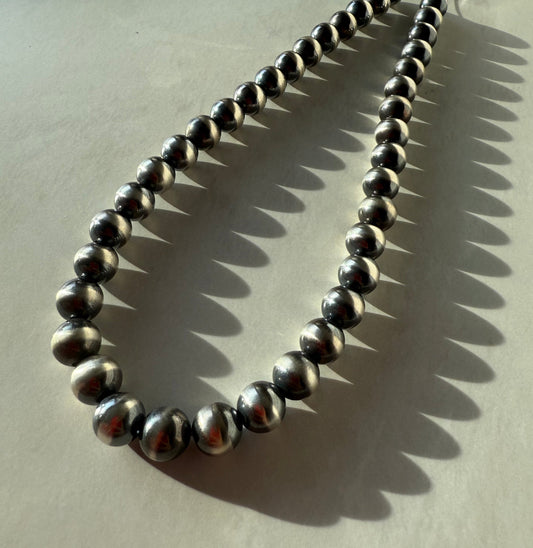 Sterling Silver Pearl Necklace 10mm