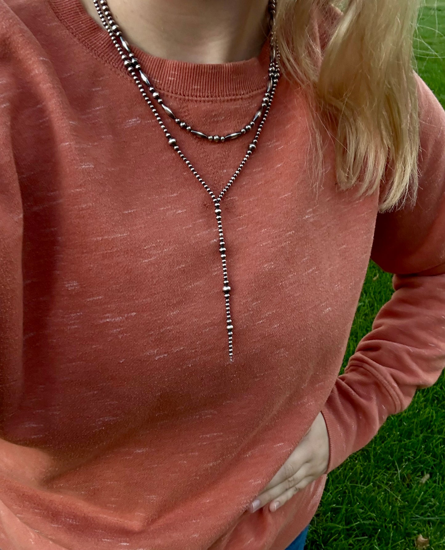 Sterling Silver Pearl Necklace “The Ida”