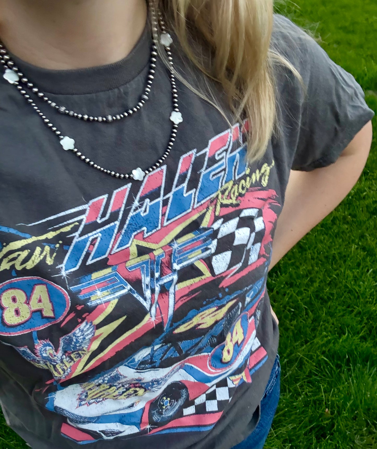 Sterling Silver Pearl and Flower Necklace “The Nicole”