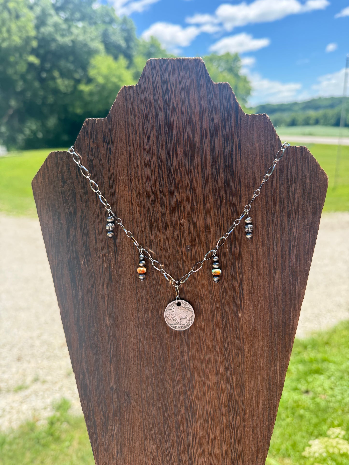 The Annie - Buffalo Nickel Charm Necklace