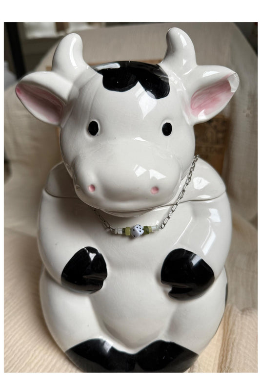 Dice & Stone Bead Bar Necklace "The Zach"