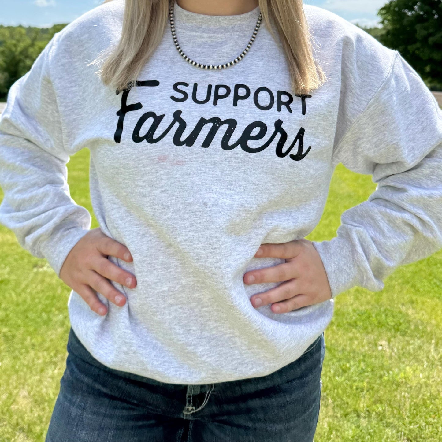 Support Farmers Crewneck