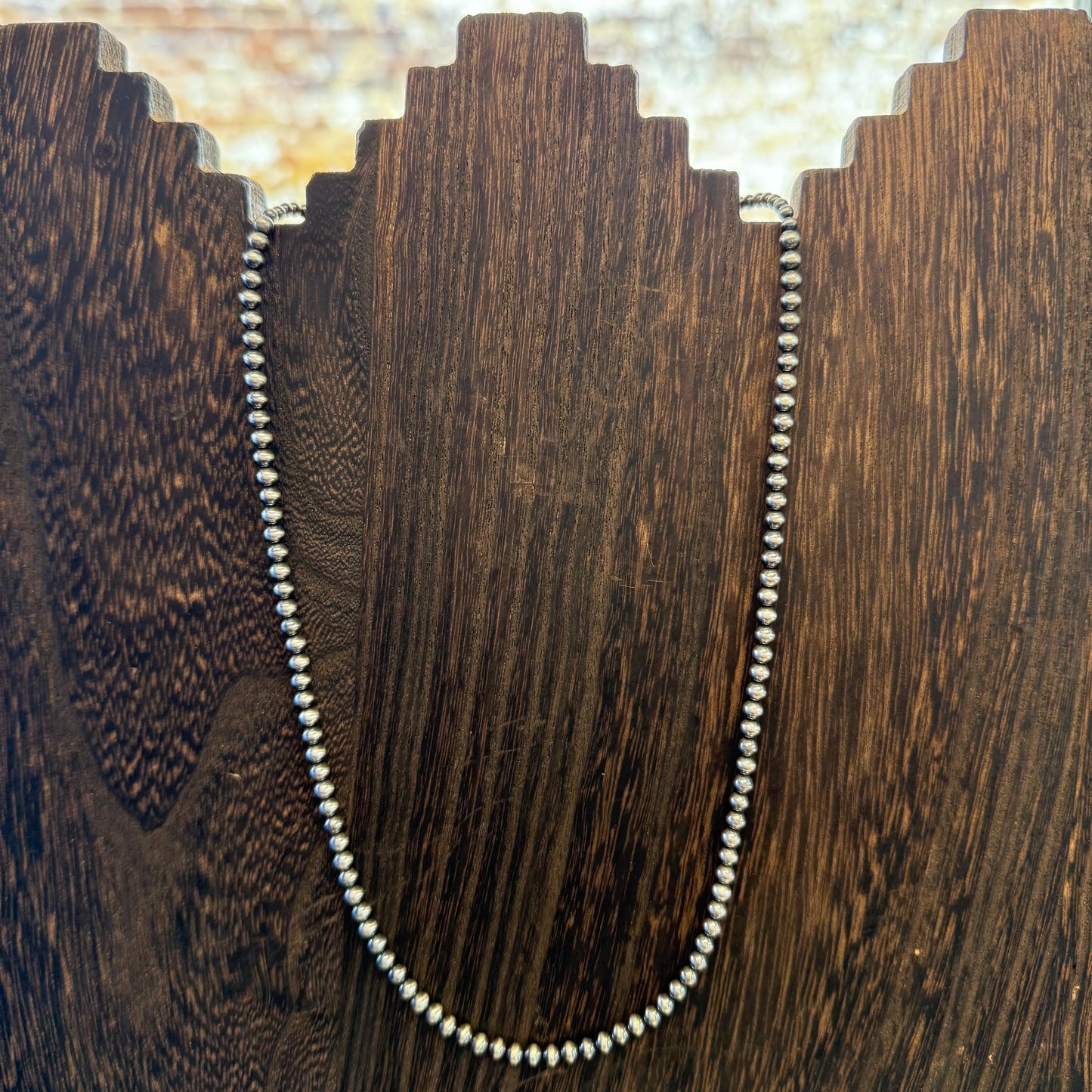 Sterling Silver Pearl Necklace 4mm