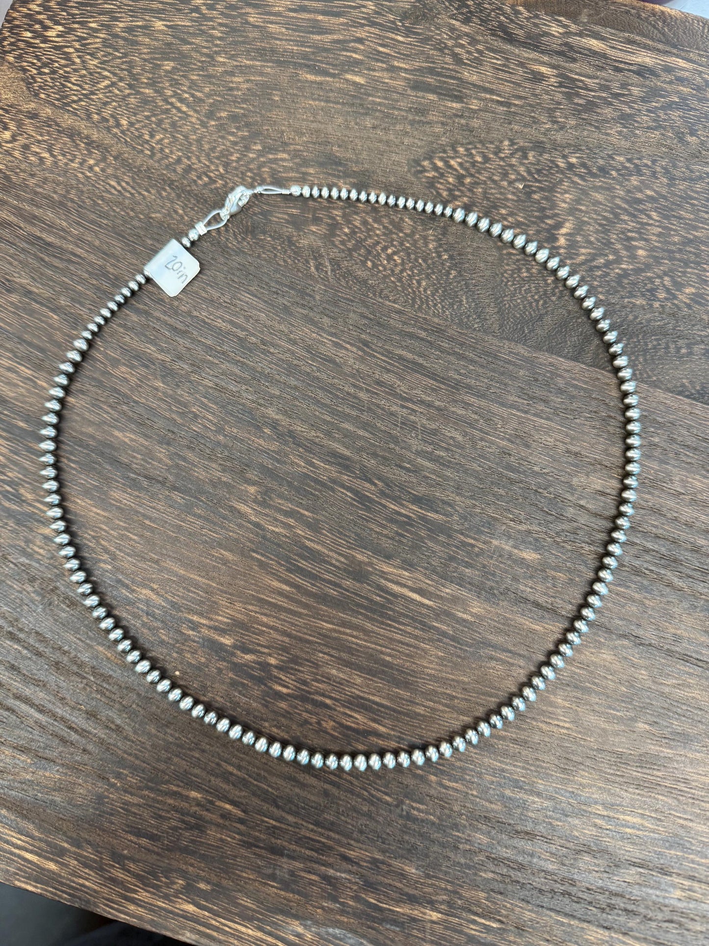 Sterling Silver Pearl Necklace 4mm