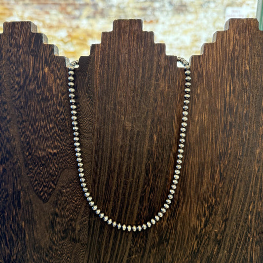 Sterling Silver Pearl Necklace 5mm