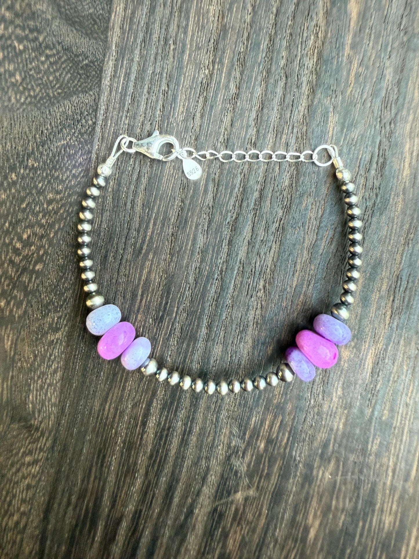 Sterling Silver Pearl and Opal Bracelet “The Bridget”