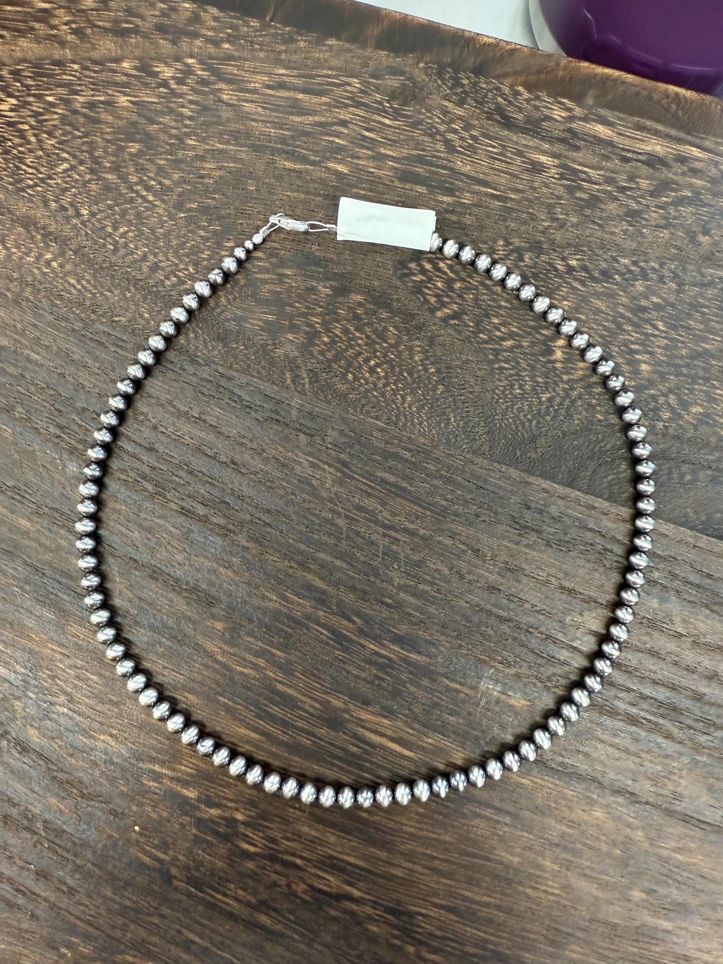 Sterling Silver Pearl Necklace 5mm