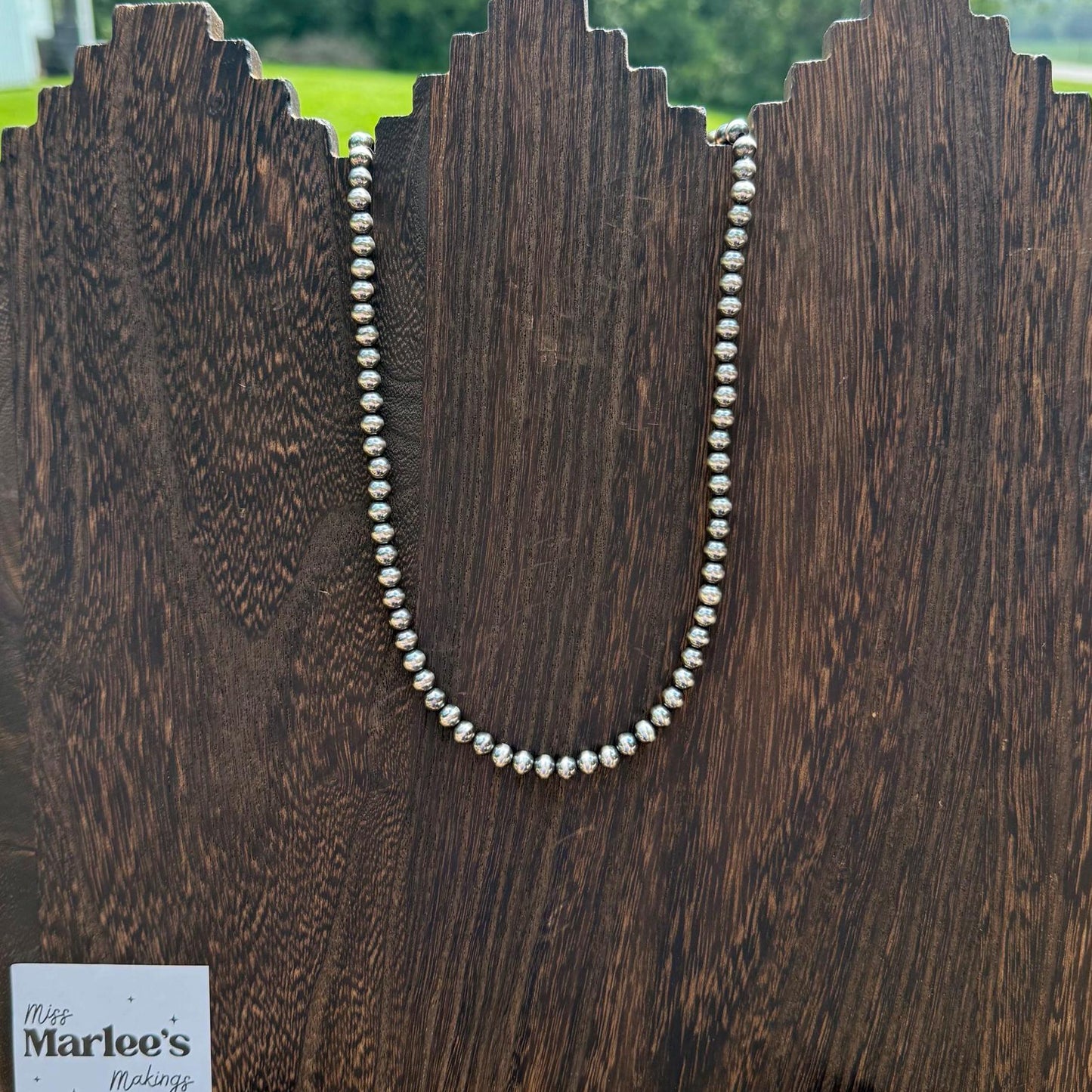 Sterling Silver Pearl 6mm Necklace