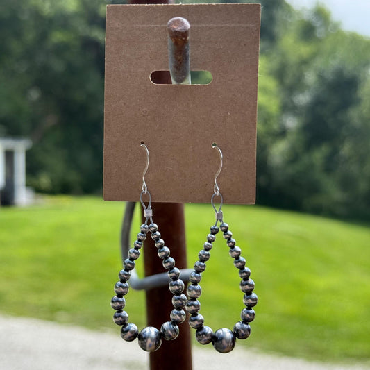 Sterling Silver Pearl Dangle Earrings “The Cam”